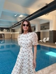 QULOVEYeni GelenlerTasarım Kahve Astarlı Keten Elbise