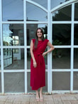 QULOVEYeni GelenlerVATKALI PİLİSELİ ELBİSE
