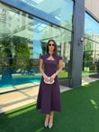 QULOVEYENİ GELENLERYaka Detaylı Mürdüm Elbise