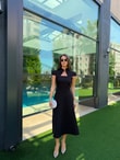 QULOVEYENİ GELENLERYaka Detaylı Siyah Elbise