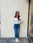 QULOVEYeni GelenlerYÜKSEK BEL KESİK PAÇA JEAN