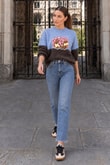 Ayıcık ve Tavşan Motifli Renk Bloklu Bisiklet Yaka İpekli Yumoş KazakAyıcık ve Tavşan Motifli İpekli Yumoş Kazak | İstangül ButikTriko&KazakİSTANGÜL BUTİK
