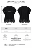 Kadın Dantel Detaylı Kısa Kollu Triko Bluz – Oversize SiyahKadın Dantel Detaylı Kısa Kollu Triko Bluz Oversize SiyahTriko&KazakİSTANGÜL BUTİK