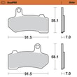 MOTO-MASTER BRAKE PAD FREN BALATASI SINTER REAR - ARKA KOD:17212723