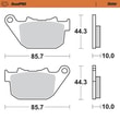 MOTO-MASTER BRAKE PAD FREN BALATASI SINTER REAR - ARKA KOD:17212822