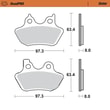 MOTO-MASTER BRAKE PAD FREN BALATASI SINTER REAR - ARKA KOD:17212824