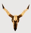 Ram Head Steep Horn Gold