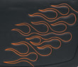 SADDLEMEN SADDLEBAG FLAME ORG LG KOD:3501-0222