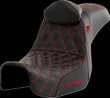 SADDLEMEN SEAT SDC PERF GRIPPER W/BR RED KOD:0803-0737