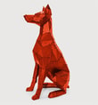 Sitting Doberman