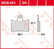 TRW BRAKE PAD - FREN BALATASI TRW MCB691SH KOD:17211115