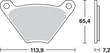 TRW BRAKE PAD - FREN BALATASI TRW MCB97 KOD:17220585