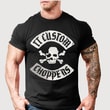 TT Custom Choppers Ön Baskılı Bisiklet Yaka Siyah Tişört