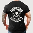 TT Custom Choppers Sırt Baskılı Bisiklet Yaka Siyah Tişört