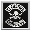 TT Custom Choppers Sırt Baskılı Bisiklet Yaka Siyah Tişört