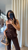 Acı Kahve Arum Denim Takım