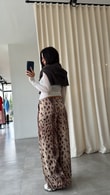Agbon Leopar Desenli Pantolon
