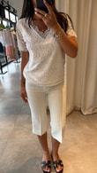 Beyaz Loretta Dantel Bluz 
