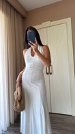 Beyaz Paula Elbise 