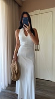Beyaz Paula Elbise 
