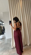 Bordo Sarh Pantolon