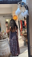 Çiçek Desenli Kraşlı Askılı Elbise