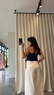 Denim Agraflı Büstiyer 