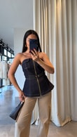 Denim Ajisai Büstiyer 