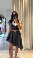 Denim Gömlek Detaylı Elbise