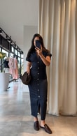 Denim Pandanus Elbise 