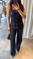 Denim Plumeria Takım