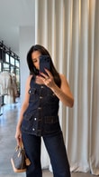 Denim Plumeria Takım