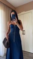 Denim Praia Elbise