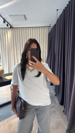 Ekru Dilvin Dekoratif Yaka T-shirt