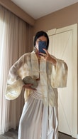 Ekru Yuè Kimono 