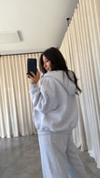 Gri Toky Fermuarlı Sweatshirt