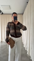 Kahve Dorian Düğmeli Hırka