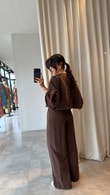 Kahve Maribel Üçlü Takım