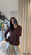 Kahve Narses Uzun Kol T-shirt