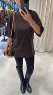 Kahve Oversize Moria T-shirt
