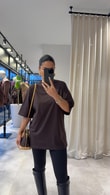 Kahve Oversize Moria T-shirt