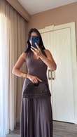 Kahve Paula Elbise