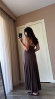 Kahve Paula Elbise