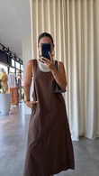 Kahve Roana Elbise