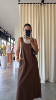 Kahve Roana Elbise