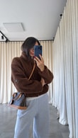 Kahve Sherpa Peluş Mont