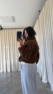 Kahve Sherpa Peluş Mont