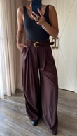 Kahve Taiwo Kemerli Pantolon