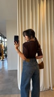 Kahve Vatkalı Çıtçıtlı Bodysuit
