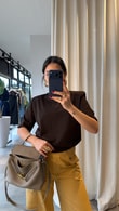 Kahve Vatkalı Vini T-shirt